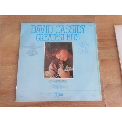 David Casssidy – Greatest Hits, 33'lük Long Play, 1974 İngiltere baskı (“Rock Me Baby” dahil)